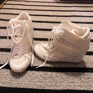ALDO White Wedge Tennis Shoe
